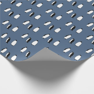 Papel De Presente Pinguim Pássaro Azul Antártico Polar Animal da Ant