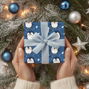 Papel De Presente Pinguim Pinguim Pinguin de Cartoon Bonito