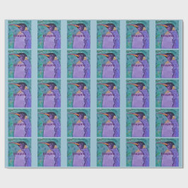 Papel De Presente Pinguim roxo