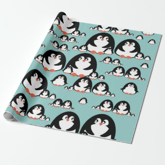 Papel De Presente Pinguins