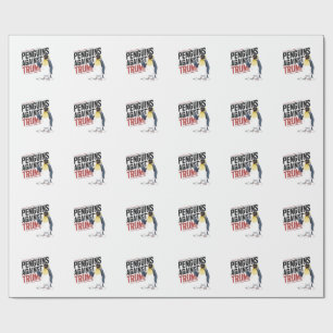 Papel De Presente Pinguins contra Trump Anti-Trump EUA