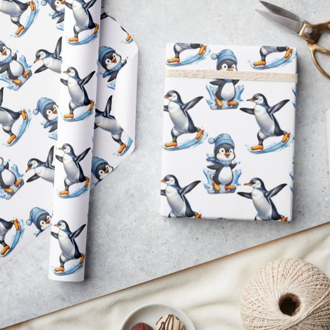 Papel De Presente Pinguins - Design (Criador carregado)