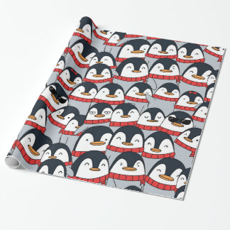 Papel De Presente Pinguins do Feliz Natal! Envoltório do presente