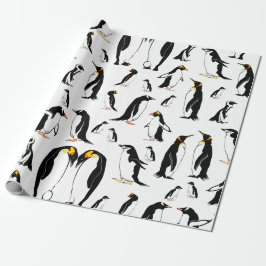 Papel De Presente Pinguins Padrão