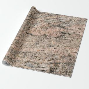 Papel De Presente Pink and Black Granite Rock Sediment 