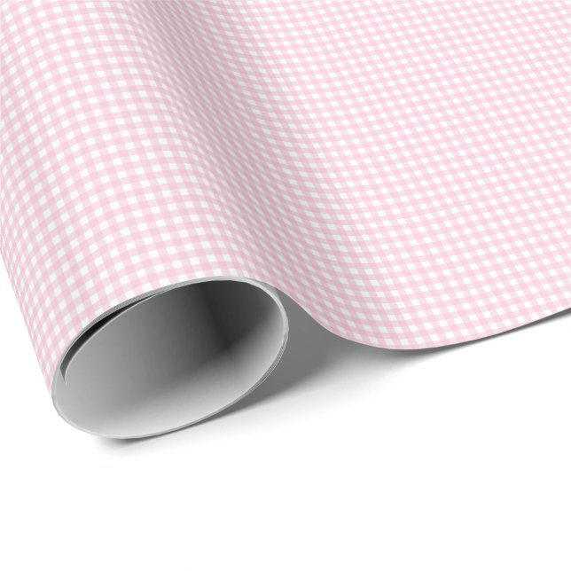 Papel De Presente Pink and White Gingham (Ponta do rolo)