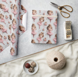 Papel De Presente Pink Ballerina Dream with Tutus