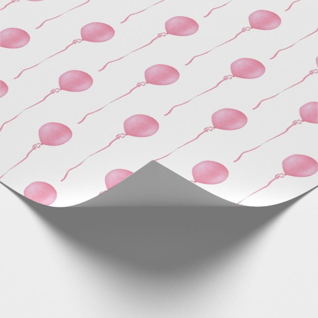 Papel De Presente Pink balloon Gift Wrapping Paper - Cadeaupapier.  (Ponta)