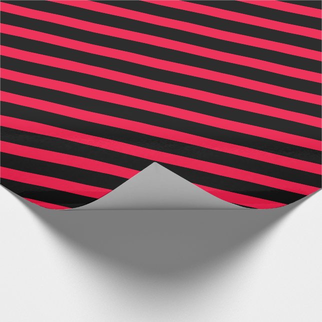 Papel De Presente pink-black stripes – pink-schwarz gestreift (Ponta)