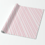 Papel De Presente Pink Candy Cane Stripes - Small Stripes<br><div class="desc">A smaller version of my Pink Candy Cane Stripes!  Now with way more adorable stripes to make your gifts even cuter for when you give it to the giftee~ a wonderful addition to your go-to wrapping paper collection,  if I do say so myself,  and I do! (◕‿◕)♡</div>