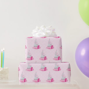 Papel De Presente Pink Castle Pattern