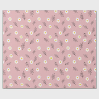 Papel De Presente Pink Daisy Floral Wrapping Paper| Special Occasion