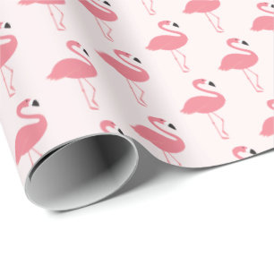 Papel De Presente Pink Flamingo Pattern
