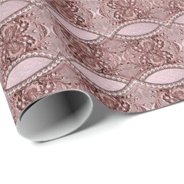 Papel De Presente Pink Flower Wrapping Paper