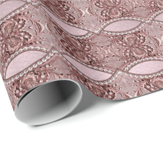 Papel De Presente Pink Flower Wrapping Paper