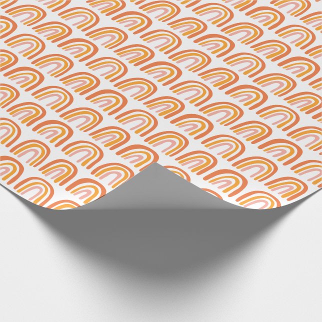 Papel De Presente Pink Orange Pattern Rainbow Gift (Ponta)