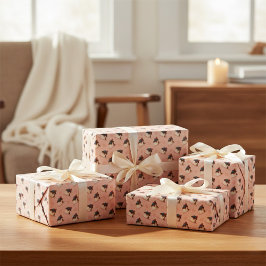 Papel De Presente Pink Panna Cotta Dessert Wrapping Paper