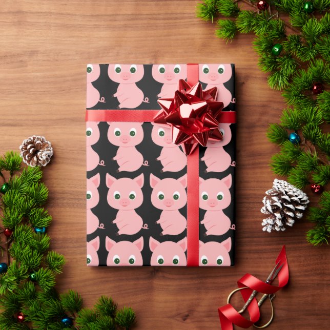 PAPEL DE PRESENTE PINK PIG CHRISTMAS WRAPPING PAPEL (Presente de Natal)