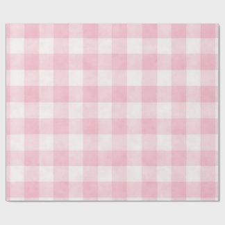 Papel De Presente Pink Plaid 