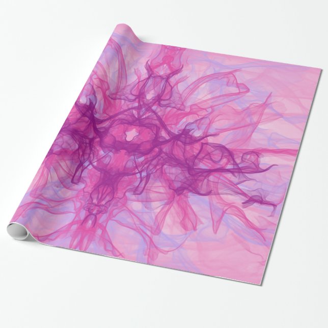 Papel De Presente PINK SMOKE - Arte Fractal Moderna e abstrato - (Desenrolado)
