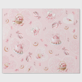Papel De Presente Pink Sweet One Birthday Wrapping Paper