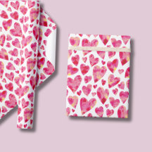 Pink Watercolor Love Heart Standard