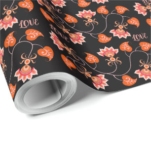 PAPEL DE PRESENTE PINQUE FLORES COMO PRESENTE PARA O SEU AMANTE
