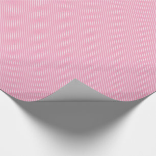Papel De Presente Pinstripes diagonais - rosa-shell e branco