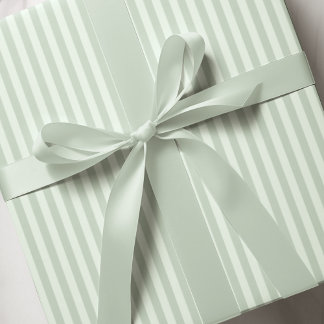Papel De Presente Pinstripes Verde de Pastel Simples