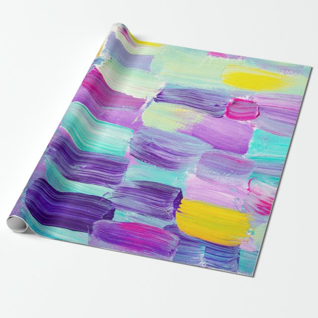 Papel De Presente Pintado com abstrato criativo, wallpap (Desenrolado)