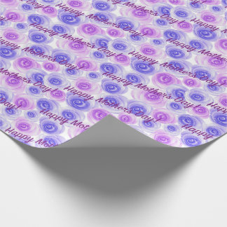 Papel De Presente Pintado com Rosa de Aquarela Padrão