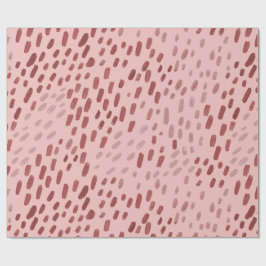Papel De Presente Pintado Pontos Rubor Rosa