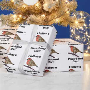 Papel De Presente Pintassilgo Sigo Dieta à Base de Plantas Pássaro E
