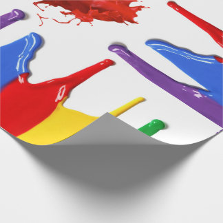 Papel De Presente Pinte o papel de envolvimento do Splatter