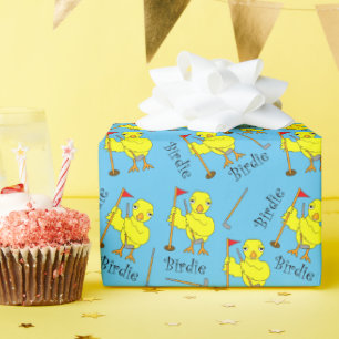 Papel De Presente Pintinho Birdie Golfing
