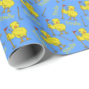 Papel De Presente Pintinho Birdie Golfing