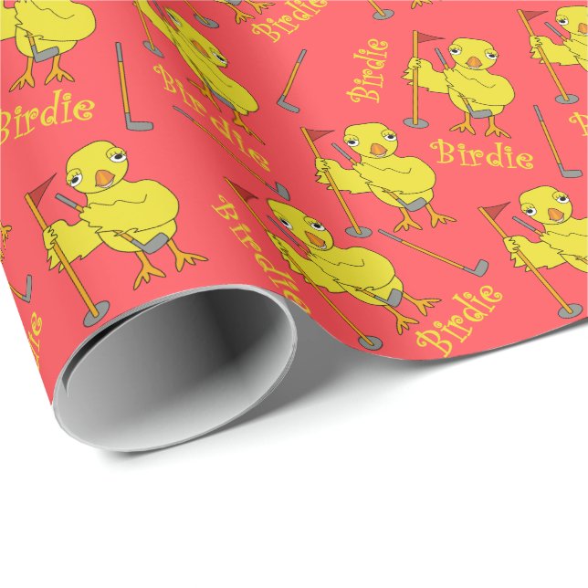 Papel De Presente Pintinho Birdie Golfing (Ponta do rolo)