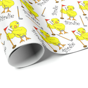 Papel De Presente Pintinho Birdie Golfing