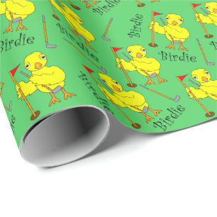 Papel De Presente Pintinho Birdie Golfing