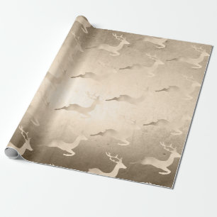 Papel De Presente Pintinho de cobre-Rosa de-copa Dourado padrão de