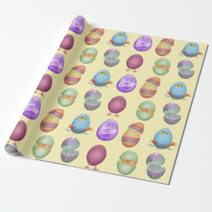 Papel De Presente Pintinhos do felz pascoa