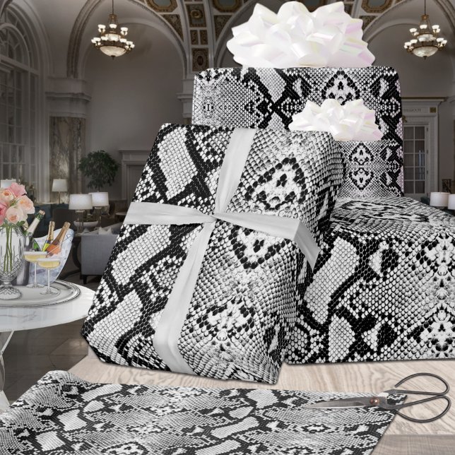 Papel De Presente Pinto-Pinto-Branco Exótico (Criador carregado)