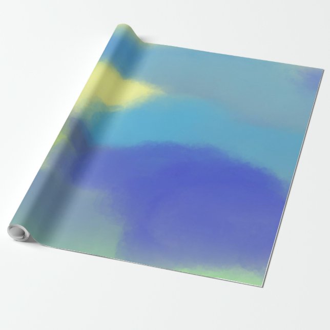 Papel De Presente pintura a aquarela abstrato (Desenrolado)