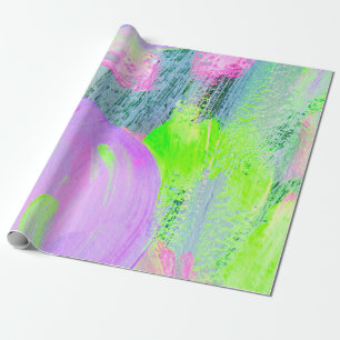 Papel De Presente pintura acrílica desenhada à mão sobre fundo de ab