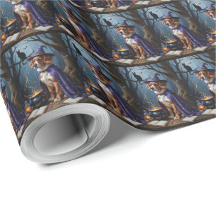 Papel De Presente Pintura caprichosa de Halloween de Bouviers des Fl