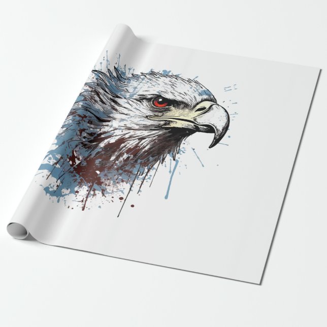Papel De Presente Pintura da águia (Desenrolado)
