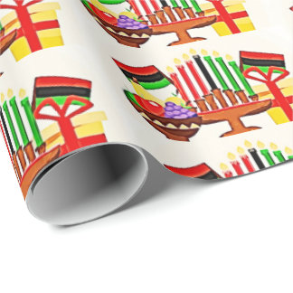 Papel De Presente Pintura da Mesa de Kwanzaa