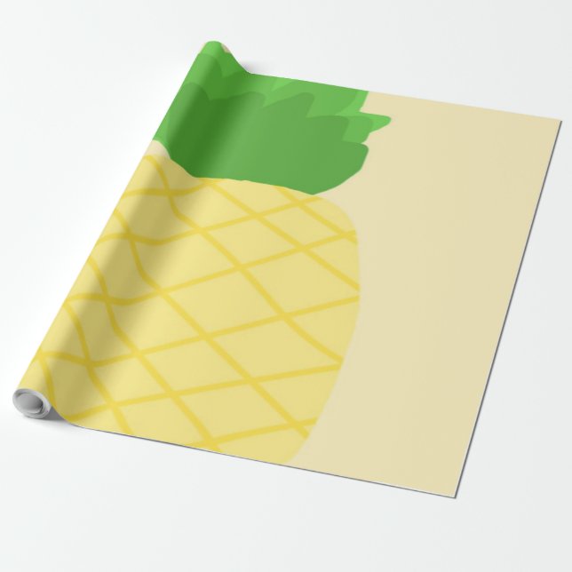 Papel De Presente pintura de abacaxi (Desenrolado)
