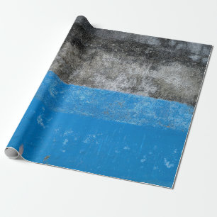 Papel De Presente Pintura de abstrato branco e azul