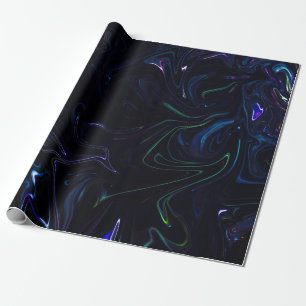 Papel De Presente Pintura de abstrato preto e roxo